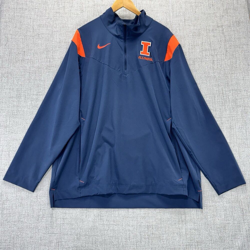 Nike Illinois Fighting Illini On Field Pullover Jacket Men's XXL PE Sideline